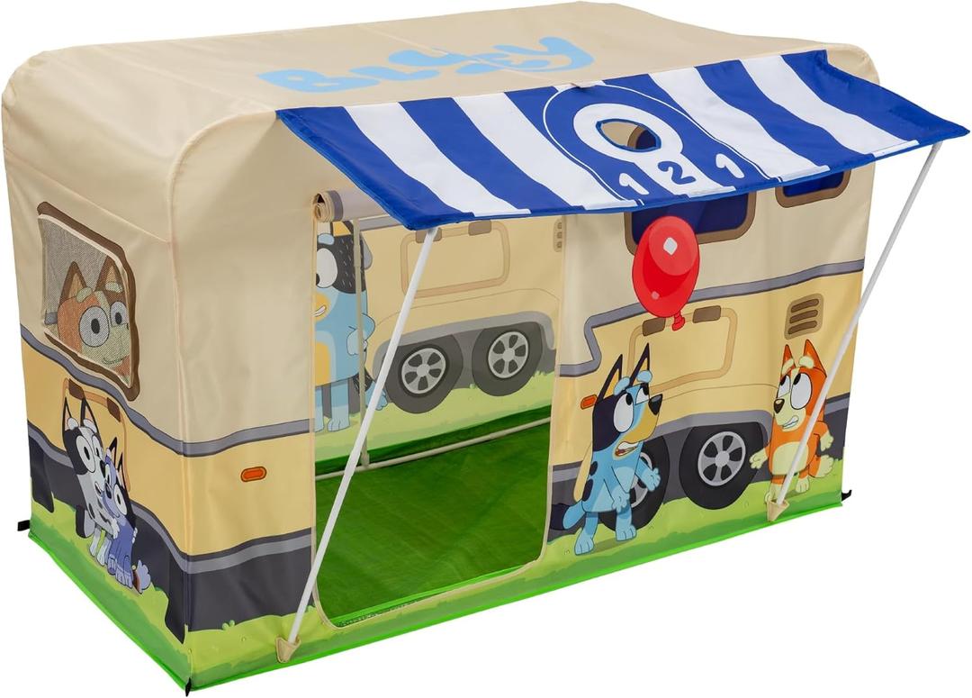 BLUEY Camping Activity Fort | Indoor and Outdoor Play House Toy for Kids | Includes Five Activities a Puppet Theater and Working Light