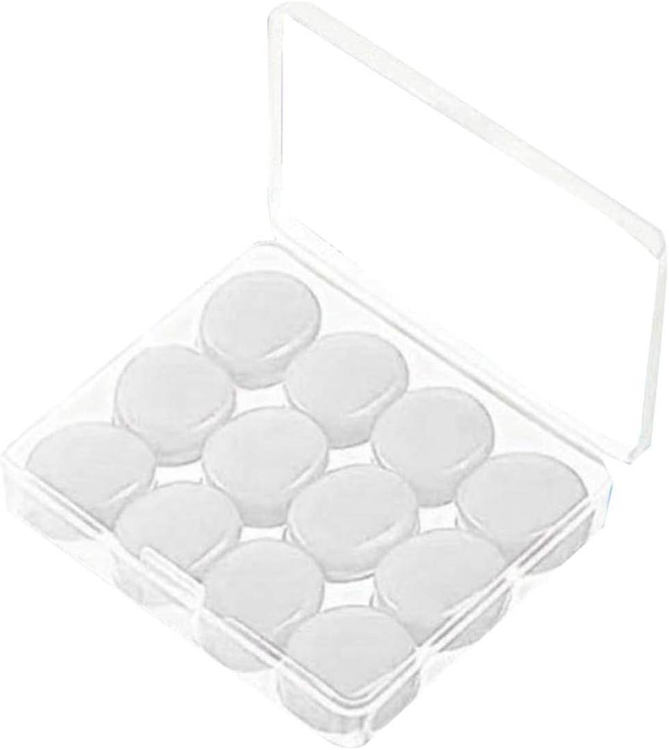 10 Pairs Ear Plugs for Sleeping Reusable Moldable Silicone Earplugs Soft Noise Cancelling Earplugs Sound Blocking Ear Plugs with Case for Swimming Concert 40dB NRR Personalized Stationery (Clear, H)