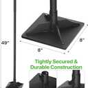 Steel Tamper Tool, 49 inch Hand Tamper with Heavy Duty 8"x8" Metal Tamper Head, Long Handle Garden Tamper Tool for Dirt, Landscaping, Soil, Ground, Sand, Black