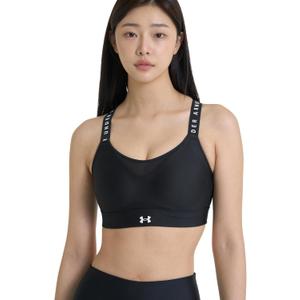 Under Armour Women's Infinity High Impact Sports Bra (Black (001)/White), XS
