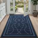 DEXI Front Door Mat Outside Entrance 4x6, Heavy Duty Non Slip, Blue, 48" X 72"