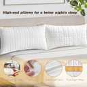 mislili Pillows Standard Size Set of 2, Hotel Quality Gusseted Bed Pillows for Side, Back, Stomach Sleepers, Soft Supportive Gusseted Standard Pillows for Sleeping, Down Alternative Filling
