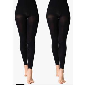 MANZI Run Resistant Control Top Panty Hose Opaque Tights X Large