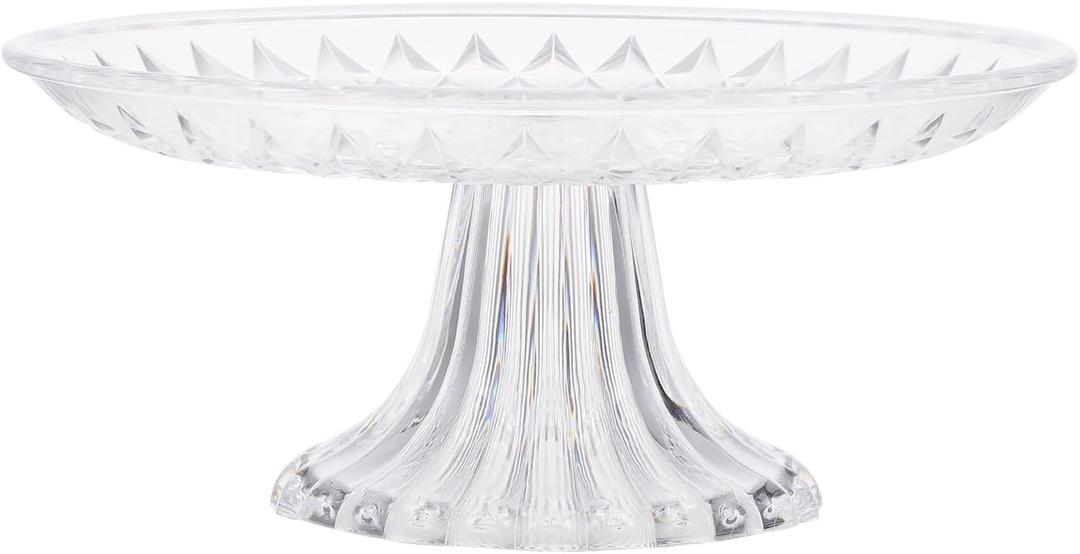7.87 Inch Transparent Acrylic Fruit Plate - Versatile Crystal Fruit Bowl for Home, Hotel, Ktv, Party, Wedding Decor, Dessert Stand (20x20x8.5CM)