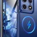 Magnetic for Motorola Razr Fold Case 2026[Compatible with Magsafe][Built-in Screen Protector][Anti-Slip][Drop Protection] Hard PC Shockproof Protective Slim Case for Moto Razr Fold Case,Blue