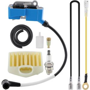 Carbhub Ignition Coil Fit for Husqvarna 390, 385, 375, 372, 371 XP, 365, 362, 359, 357, 353, 351, 350, 346, 345, 340 Chainsaw Replace 537 16 22-04, 544 04 71-01 with Filter Spark Plug Fuel Line
