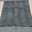 Turquoize Bathroom Runner Extra Long Bathroom Rug Blue Chenille Bath Rug Non Slip Shaggy Bath Mat Shag Shower Mat, Soft and Cozy, Super Absorbent Water, Washable Rug, 47 x 17 inches, Stone Blue