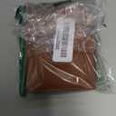 Small Wallet Women RFID Blocking Soft Leather Bifold Compact Card Holder Wallet for Women with Zipper Coin Pocket 4 ID Window (Brown)