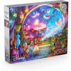 Buffalo Games - Silver Select - Disney - Aladdin - 2000 Piece Jigsaw Puzzle for Adults -Challenging Puzzle Perfect for Game Nights - Finished Size is 38.50 x 26.50