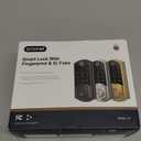 SMONET Smart Keyless Entry Door Lock,Fingerprint Brass Smart Deadbolt with App Control,Electronic Touchscreen Keypad Biometric Smart Locks for Front Door,Gold