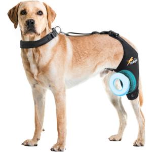 Dog Knee Brace for Torn ACL Hind Leg, Support for Patella Dislocation or Osteoarthritis, Cruciate Ligament Injuries, Cut-Out Non-Slip Wrap Promotes Patellar Stability(Left Leg,S)
