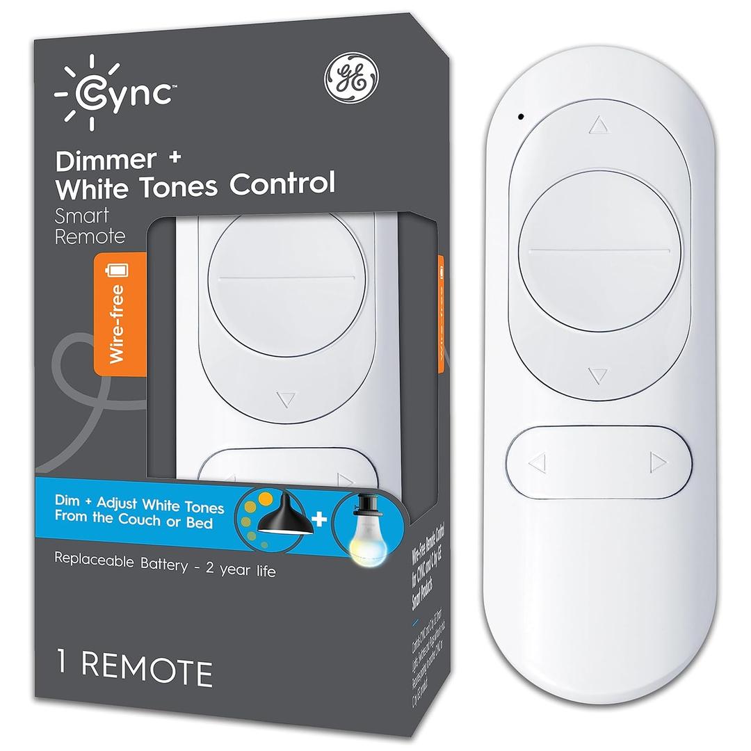 GE CYNC Smart Remote, Wire-Free, Battery-Powered, White Tones Control, Bluetooth Remote
