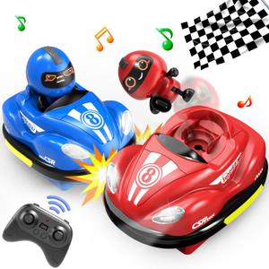 Remote Control Bumper Car for Toddlers,Mini RC Cars with Light & Sound & 360Rotating,Car Toys for 6-7 Year Old,Christmas Birthday Gifts Toys for 3 4 5 6+ Year Old Boys Girls