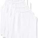 Hanes Girls Cami Tops, Ultimate EcoSmart Girls’ Camisoles, White 4-Pack, Small