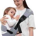 Baby Carrier Newborn to Toddler - Adjustable Sling Carrier for 25-60lbs, Comfortable Hands-Free Carrying (Grey)