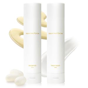 SILK THE RICH Shampoo & Conditioner Set, Hydrating & Moisturizing for Dry, Damaged, Color-Treated Hair, Paraben & Sulfate Free, Clean Hair Shampoo & Conditioner for Women & Men, White (8.5 fl oz Each)
