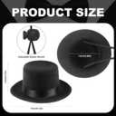 FunMular 3Pcs Formal Dog Tuxedo Accessories Set Adjustable Wedding Collar Bandana with Bow Tie Pet Top Hat for Large X-Large Dogs New Years Wedding Birthday Party