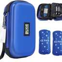Pulnimus Insulin Cooler Travel Case - TSA Approved Insulin Travel Case with Thermometer Temperature Display - Insulin Travel Cooler with 2 Reusable Ice Packs