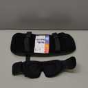 Travel Pillows for Airplanes, 360° Support Headrest Pillow with Eye Mask for Sleeping Long Flights, Travel Pillow for Car Road Trip, Car Headrest, Travel Accessories Stop Bobblehead, Black