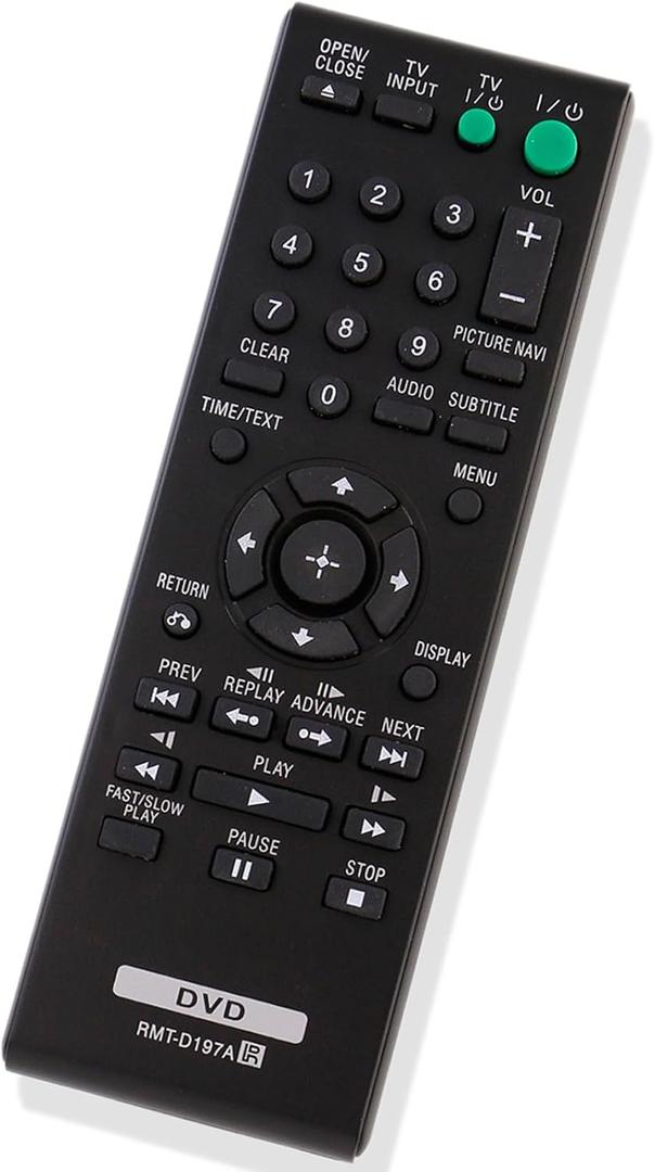 RMT-D197A Replace Remote Control fit for Sony DVD Player DVP-SR510H DVP-SR210P DVP-SR510 DVP-SR210 DVP-SR201P DVP-SR405P RMTD197A DVPSR510H DVPSR210P DVPSR510 DVPSR210 DVPSR201P DVPSR405P