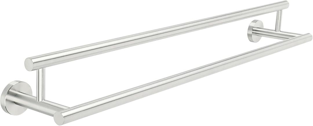 Alise Double Towel Bar Brushed Nickel,28" Towel Racks for Bathroom Wall Mounted,Bathroom Towel Rack SUS304 Stainless Steel Bathroom Towel Holder Quick Drying Hand Towel Holder Towel Bar for Walls