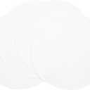 SHACOS Round Braided Placemats Set of 4 Washable Round Table Mats for Dining Table 15 inch (White, 4)