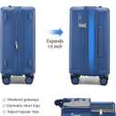 MILADA 20 Inch Expandable Carry On Luggage with 8 Spinner Wheels Airline Approved, Travel Luggage with TSA Lock, Lightweight PC Shell, Hard Shell Carry On Suitcases for Men Women, Interstellar Blue