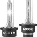 2 Pcs 6000K White D4R HID Headlight Bulbs Replacement for Toyota Prius Avalon 2006 2007 2008 2009 Xenon Headlight Kit Bulbs High Low Beam Up to 350% Brightness Hid Bulbs 12V 35W Plug and Play