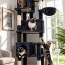 Globlazer F66 Corner Cat Tree, 66in Multi-Level Climbing Tower, Dark Grey