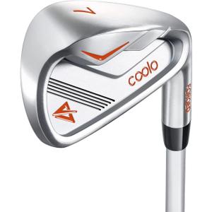 COOLO Graphite Golf Irons, Provide More Speed and Control, Beginner/High Handicap/Seniors/Ladies, Reduced Strain on Elbows and Wrists, Right Handed, 4 iron, 24 degrees, 38"
