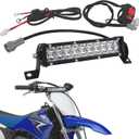 Light Bar Kit,60W Universal Dirt Bike Light Bar Compatible for Honda CRF110 CRF250R CRF450R for Yamaha TTR110 YZ125 for Suzuki RM85 for Kawasaki KLX110 KX250F KX450 Fit Most 7/8Handlebars