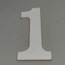 AOCEAN 10 Inch White Wood Numbers Unfinished Wood Number for Wall Decorative Standing Numbers Slices Sign Board Decoration for Craft Home Party Projects (1) (One)