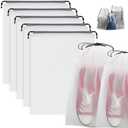 20 Pcs Travel Shoe Bags Shoe Organizer for Packing Clear Drawstring Travel Shoe Bag for Luggage