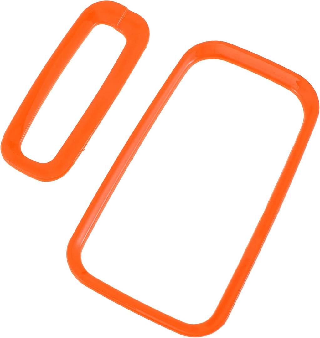 1 Set Center Console Gear Shift Ring Panel Cover Trim for Jeep Wrangler JK JKU 2011-2017 Gear Shift Panel Decor Cover Sticker ABS Orange