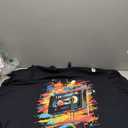 80s and 90s Vintage Retro Cassette Party Costume T-Shirt, black
  sz 6 X
