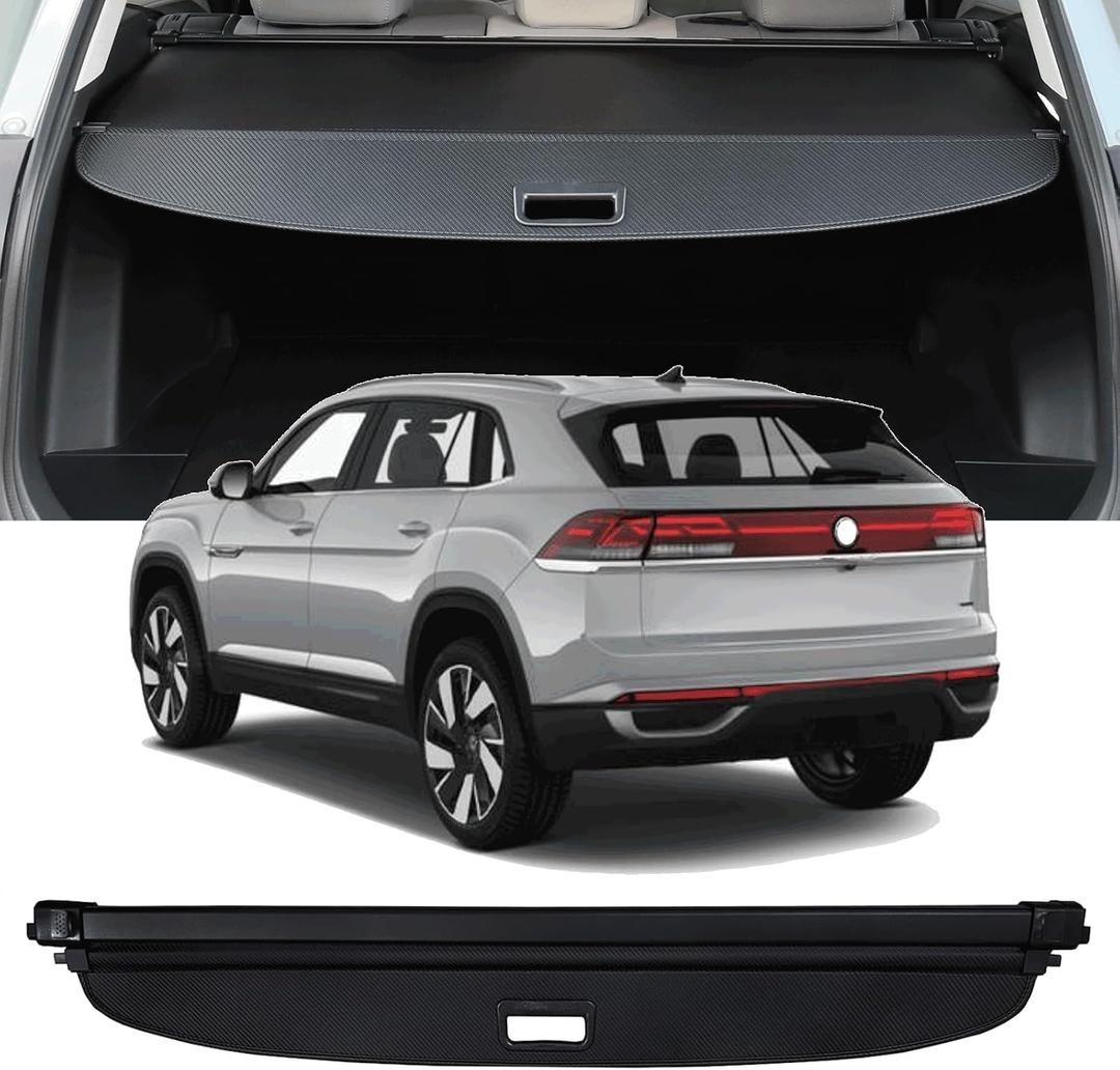 Retractable Cargo Cover Compatible with 2020-2025 2026 VW Volkswagen Atlas Cross Sport Trunk Security Cover Shielding Shade Privacy Screen