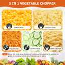 Hiteemer 5-In-1 Electric Vegetable Chopper, Commercial Vegetable Slicer