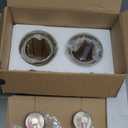 Kalium Wall Sconces Set of Two Modern Vanity Lights with Double Clear Glass Shade Brushed Nickel Indoor Farmhouse Wall Light for Bathroom Living Room Bedroom Hallway Bulb E26 Base (2PCS) (Silver)