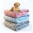Dog Blankets for Dogs, 12 Pack Dog Blanket Washable 22" x 13", Fuzzy Soft Pet Mat Throw Cover for Kennel Crate Bed, Cute Paw Pattern, Cat Blanket, Blankets for Dogs, Pet Blanket