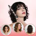 Thermal Brush, Heated Round Brush & Small Curling Iron with Ceramic Ionic Technology, 1/2 inch for Volumizing & Styling, Travel-Friendly Hot Comb with Adjustable TemperatureRose Gold 0.5 inch