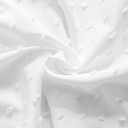 Tufted Dot Bed Skirt Full Size Ruffled Bed Skirt with Split Corners, 14 Inch Drop Dust Ruffle Bed Skirts with Platform, White