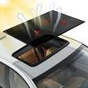 Magnetic Sunroof Sun Shade, Car Moonroof Side Window Breathable Sun Roof Screen Mesh Net, Quick Install, UV Protection, Release Heat and Ventilation for Car Overnight Camping, Parking on Trips