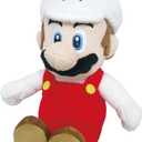 Little Buddy Super Mario All Star Collection 1420 Fire Mario Stuffed Plush, 9.5", Multicolor