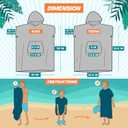 SUN CUBE Kids Changing Robe Surf Poncho, Kids Beach Towels, Hooded Towel for Teens Bath Pool, Microfiber Quick Dry Wearable Towel Poncho with Hood, Swim Towel for Girls 8-12 Years, Teal Sea Blue