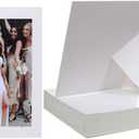 Standing Paper Picture Frames 8.5X11inch,Cardboard Photo Frame with Easel,Document Frame Paper Certificate Holders Bulk Display Gallery Wall Frame for Mother's Day Father's Day Graduation Birthday Classroom DIY (White,20 Count)
