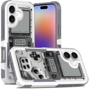 Case for iPhone 17, Unique Design Shock-Absorption Hard PC and Inner Silicone Hybrid Dual Layer Armor Defender Case for iPhone 17 6.3 inch (Time to Play Games)