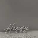 DIVATLA 66"/39" Extra Large Happy Birthday Neon Sign for Birthday Party Decor, Light Up Happy Birthday Led Signs for Backdrop, Neon Birthday Sign for Any Ages Bday Celebration, Warm White Happy Birthday Sign