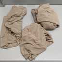 GOSTADY Recliner Chair Covers 4Pcs Waterproof Jacquard Small Recliner Sofa Slipcover Stretch Recliner Slipcover for Lazyboy Recliner Chair with Storage Pocket Furniture Protector for Living Room，Khaki