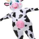 Arokibui Inflatable Cow Costume Funny Blow up Animal Costume Cow Suit for Cosplay Party Christmas Halloween Parade Carnival Festiva Suit