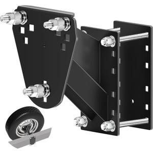Spare Tire Carrier, Spare Tire Mount Bracket for Trailer,Powder Coat Steel Black, Fits 4 & 5 & 6 & 8 Lugs Trailer Wheels on 4", 4.5'', 4.75'', 5", 5.5",6" or 6.5" Bolt